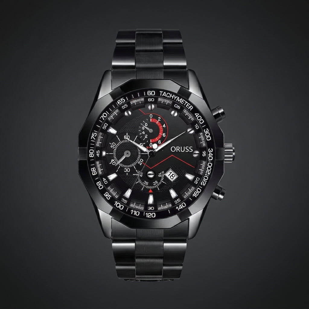 Oruss Men's Multifunctional Quartz Watch – Stylish, Waterproof Business Chronograph