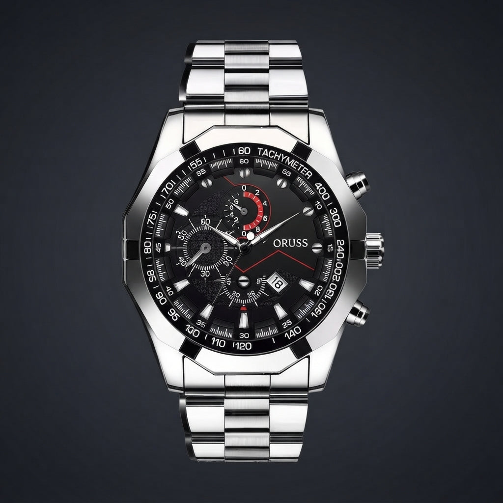 Oruss Men's Multifunctional Quartz Watch – Stylish, Waterproof Business Chronograph