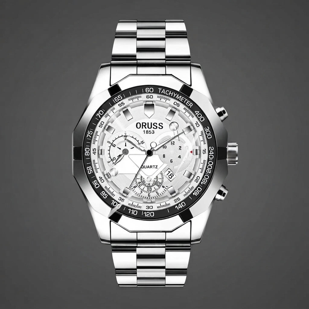 Oruss Men's Multifunctional Quartz Watch – Stylish, Waterproof Business Chronograph