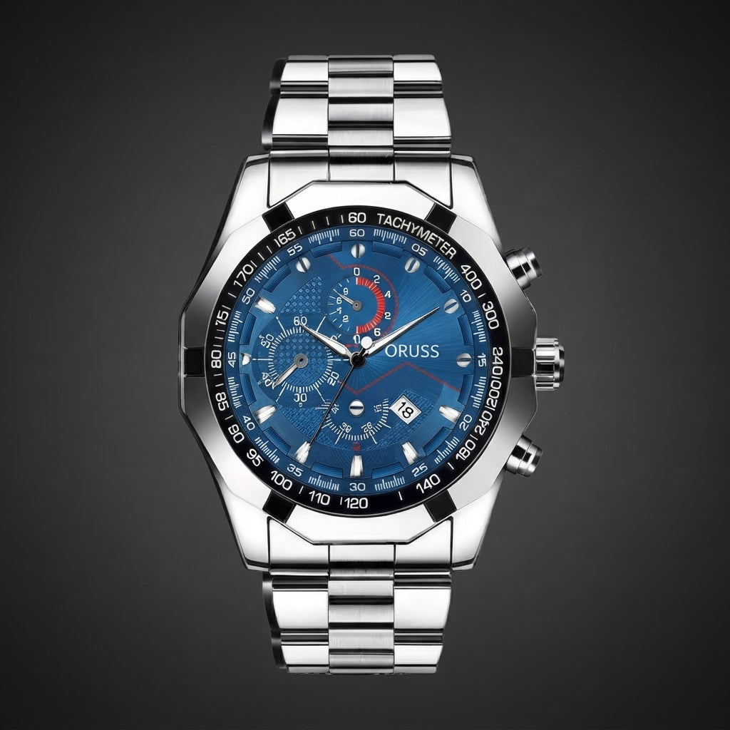 Oruss Men's Multifunctional Quartz Watch – Stylish, Waterproof Business Chronograph