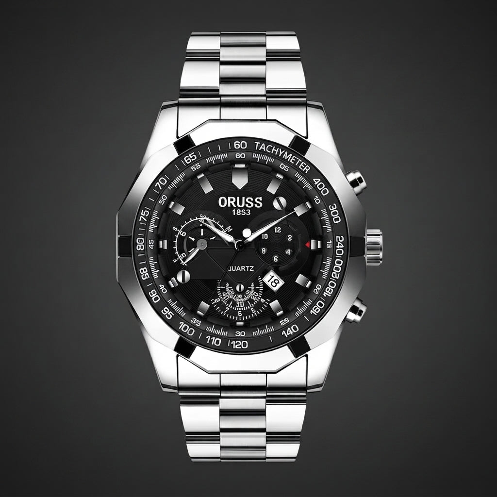 Oruss Men's Multifunctional Quartz Watch – Stylish, Waterproof Business Chronograph