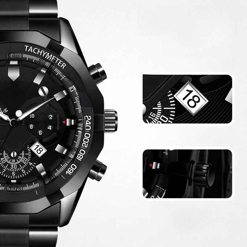 Oruss Men's Multifunctional Quartz Watch – Stylish, Waterproof Business Chronograph