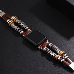 Stylish and Durable Genuine Leather Apple Watch Band for Men
