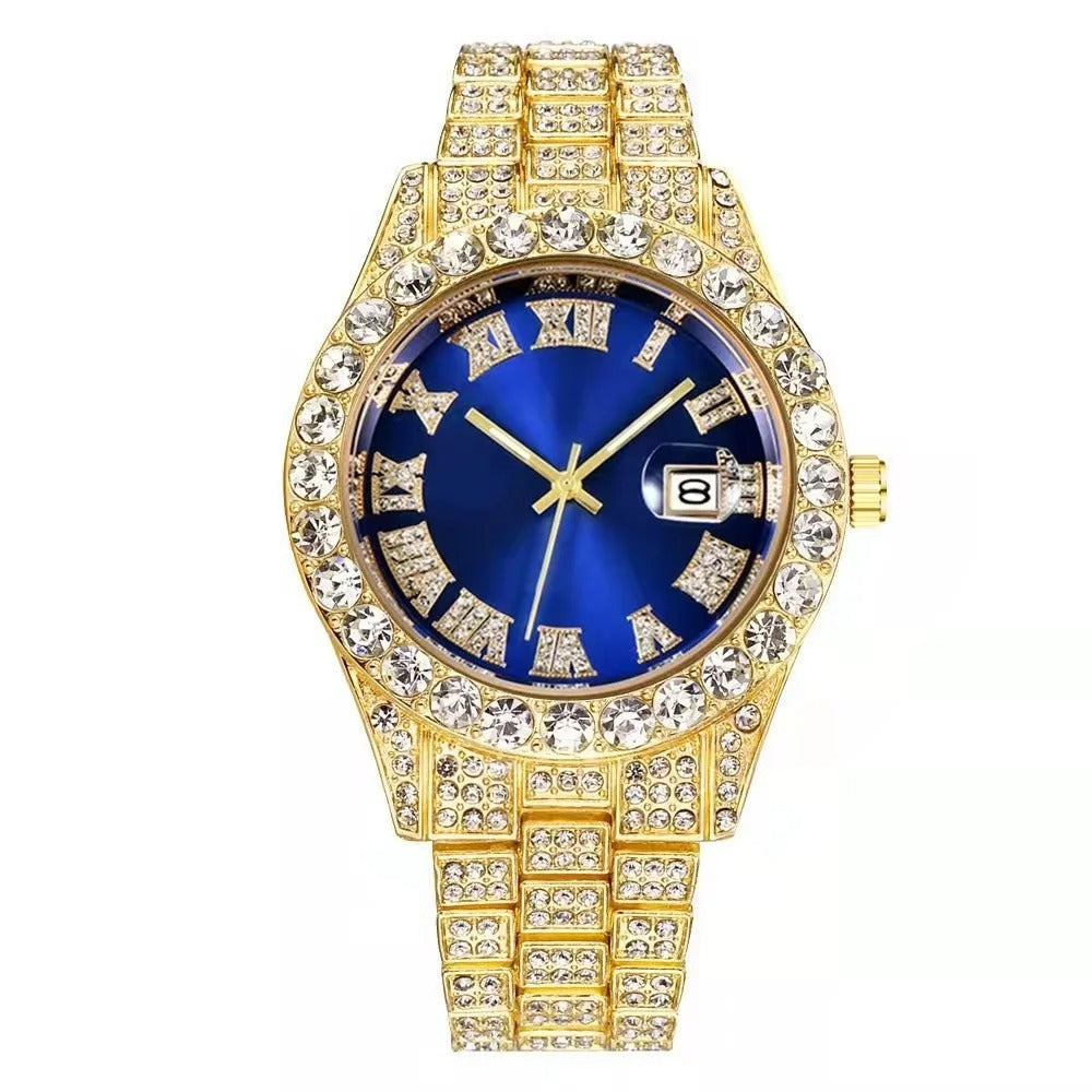 Diamond-Embedded Hip Hop Watch: Elevate Your Style with Everyday Luxury