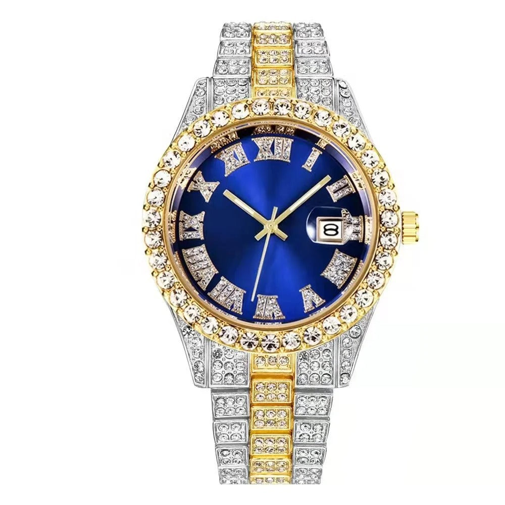 Diamond-Embedded Hip Hop Watch: Elevate Your Style with Everyday Luxury