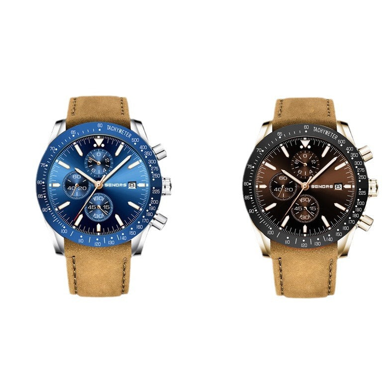 Waterproof Multifunctional Quartz Watch for Men - Elevate Your Style and Functionality