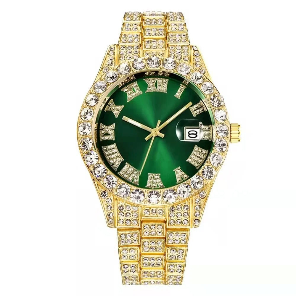 Diamond-Embedded Hip Hop Watch: Elevate Your Style with Everyday Luxury