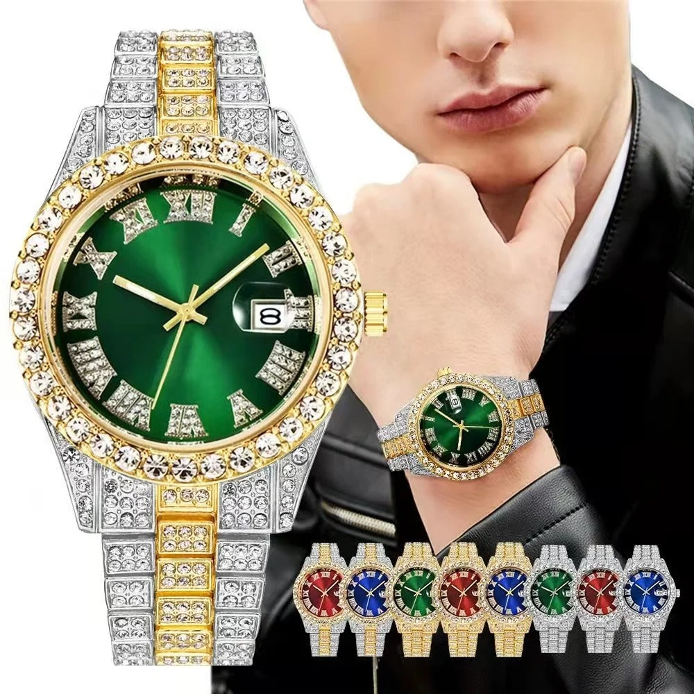 Diamond-Embedded Hip Hop Watch: Elevate Your Style with Everyday Luxury