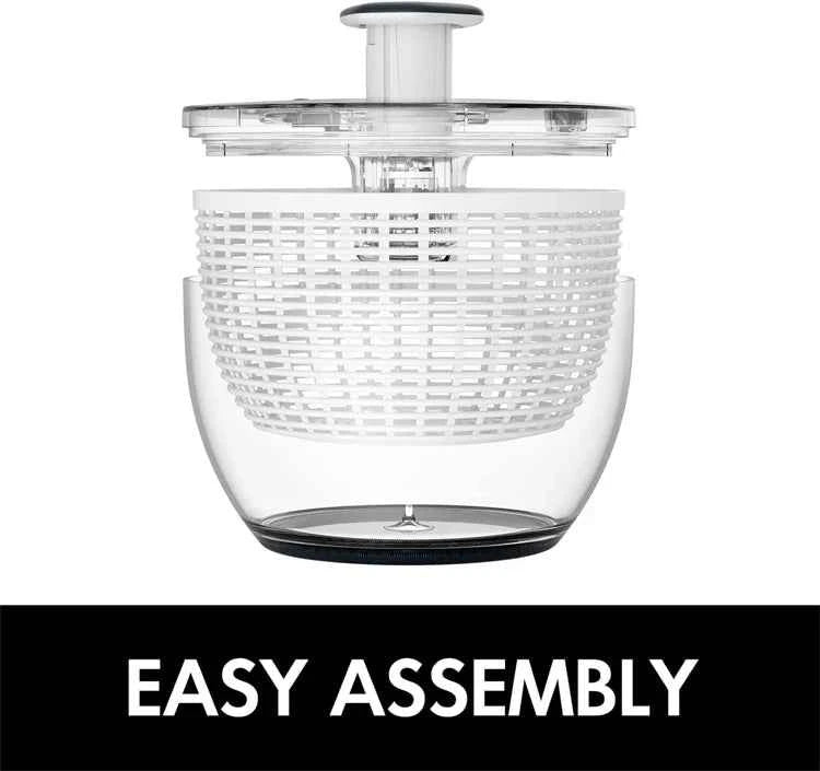 One-Handed Salad Spinner: Effortless Lettuce Dryer for Busy Kitchens