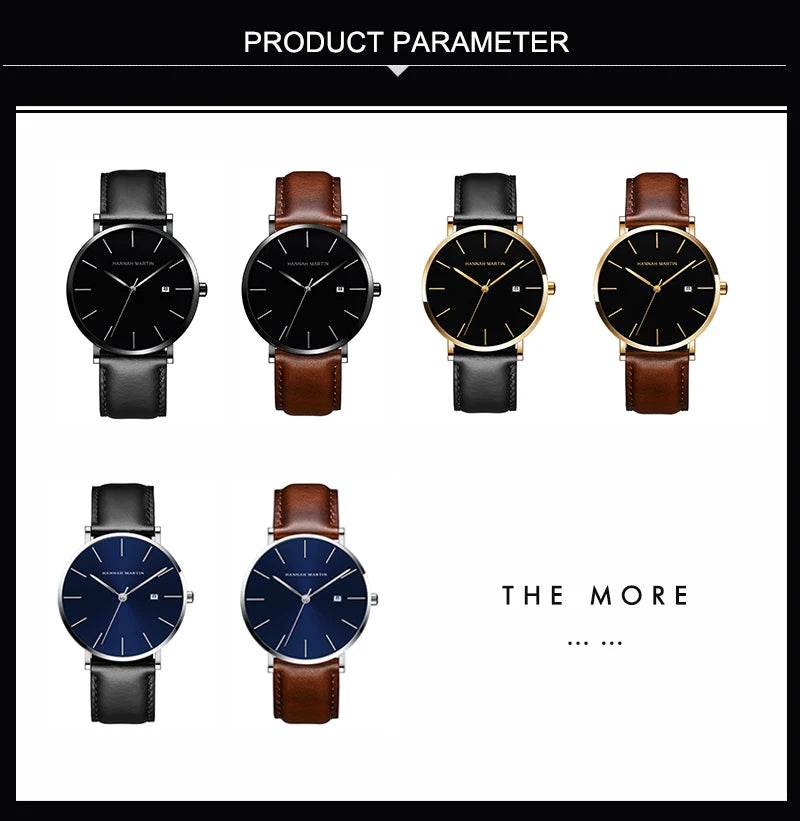 Stylish Men's Casual Leather Wristwatch - Minimalist Elegance for Every Occasion - Lvoris