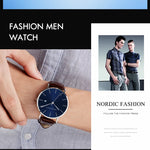 Stylish Men's Casual Leather Wristwatch - Minimalist Elegance for Every Occasion - Lvoris