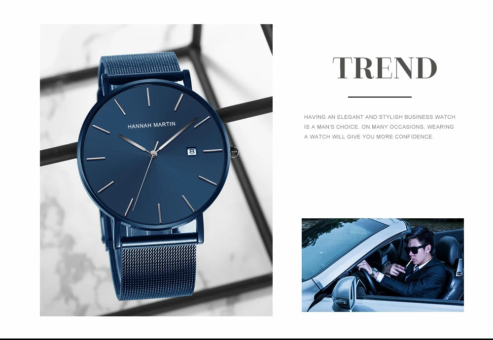 Stylish Men's Casual Leather Wristwatch - Minimalist Elegance for Every Occasion - Lvoris