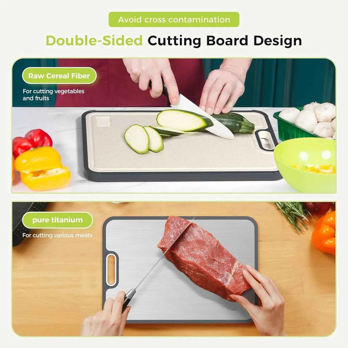 Double-Sided Titanium Cutting Board: The Ultimate Kitchen Essential for Easy Cooking