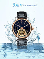 AOKULASIC Men New Mechanical Watch Tourbillon Wristwatch Waterproof Sport Automatic Watches Man Business Clock Relogio Masculino