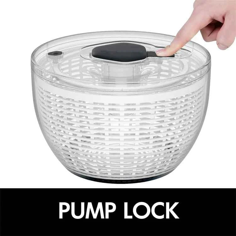 One-Handed Salad Spinner: Effortless Lettuce Dryer for Busy Kitchens