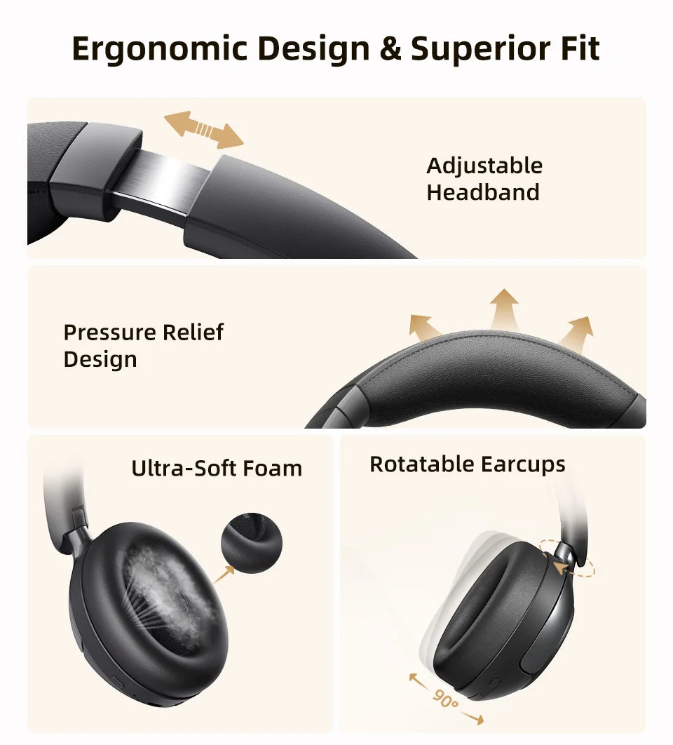 Experience Unmatched Sound Quality with QCY H3 PRO ANC Wireless Headphones