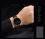 Stylish Men's Casual Leather Wristwatch - Minimalist Elegance for Every Occasion - Lvoris