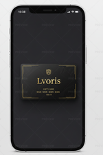 Lvoris Gift Card on iPhone Mockup