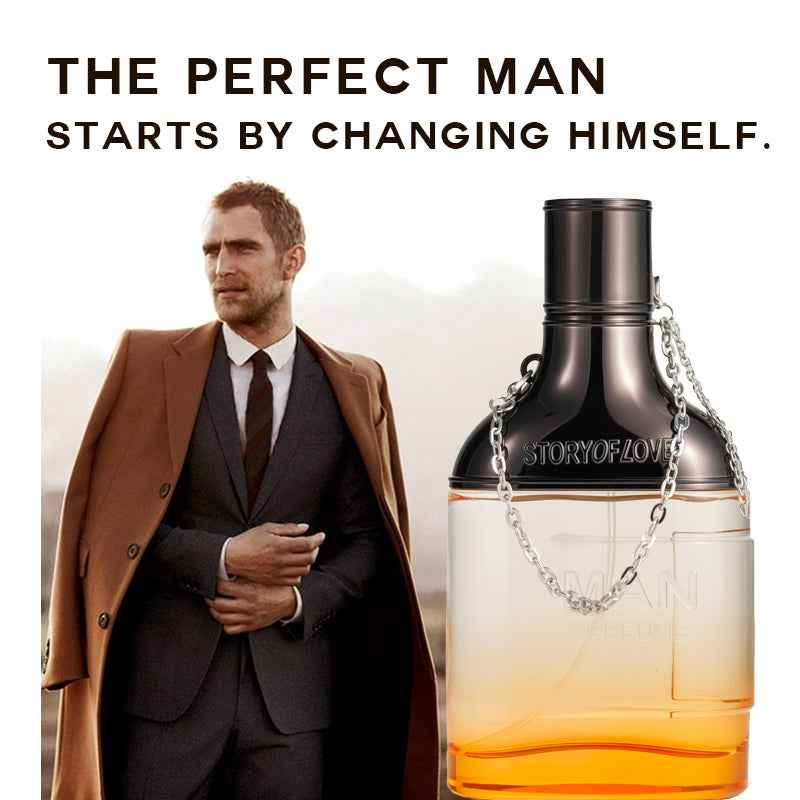 Long Lasting Men’s Eau De Cologne | Chained Amber Wood Perfume, 3.4 FL.OZ - Perfect Gift for Him - Lvoris
