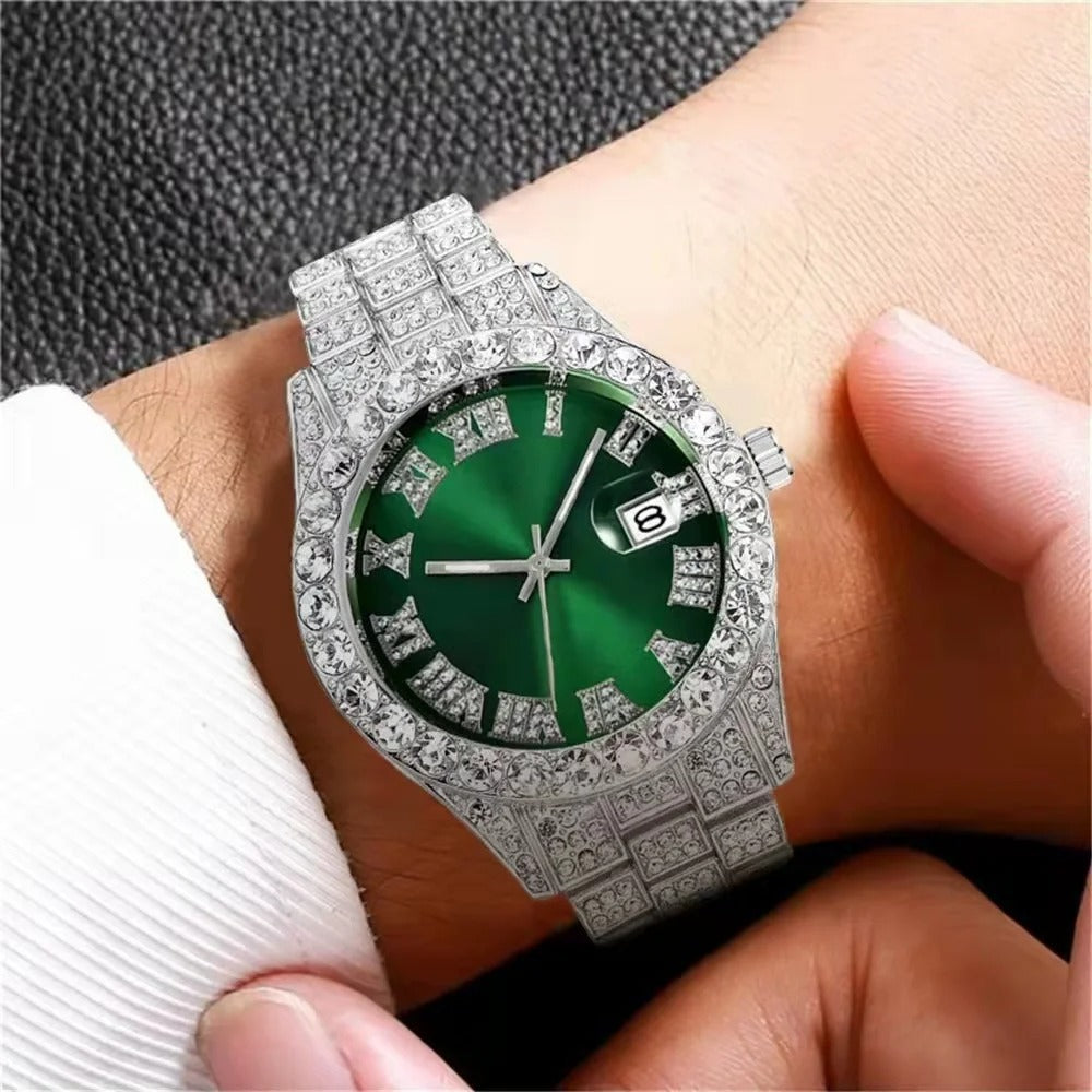 Diamond-Embedded Hip Hop Watch: Elevate Your Style with Everyday Luxury