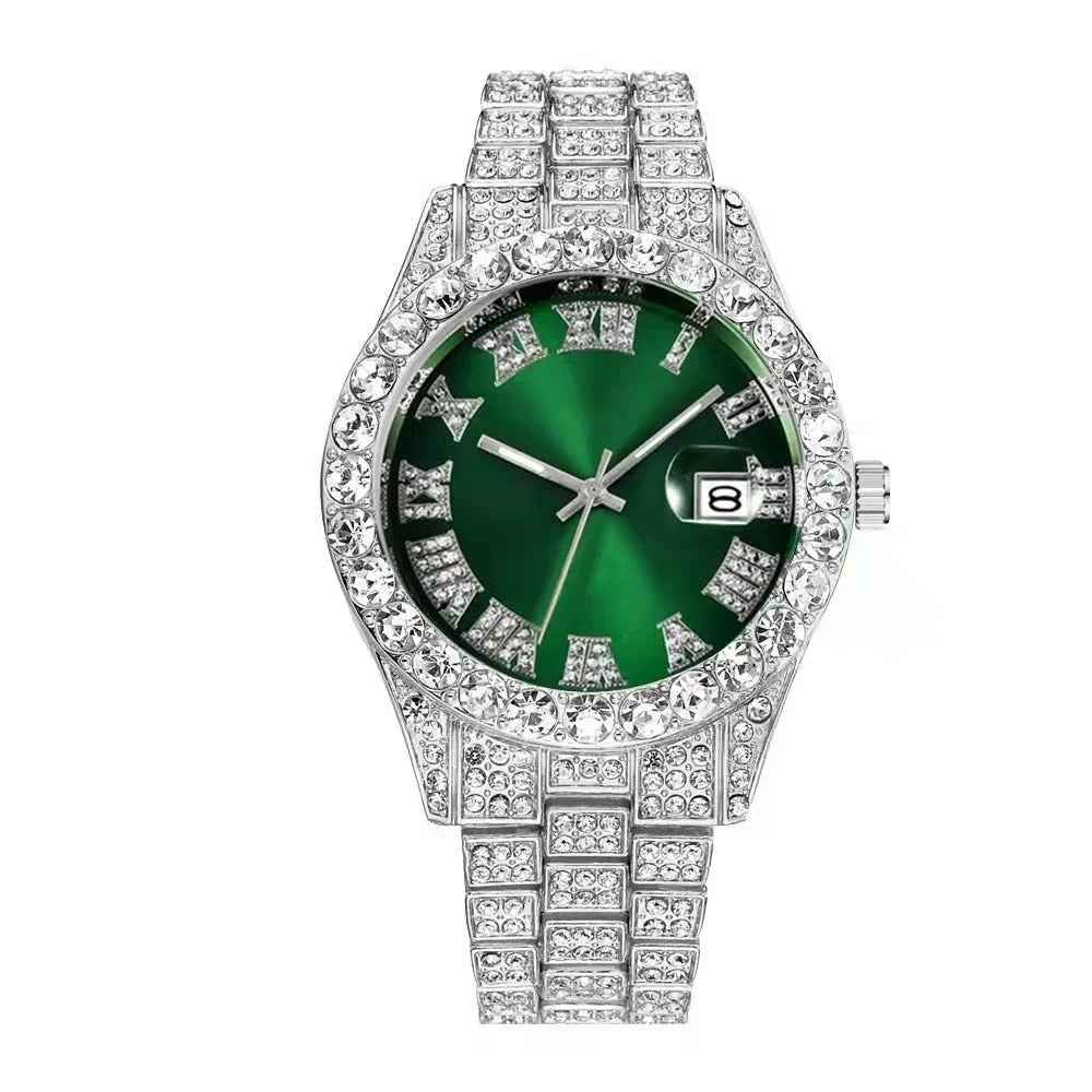 Diamond-Embedded Hip Hop Watch: Elevate Your Style with Everyday Luxury