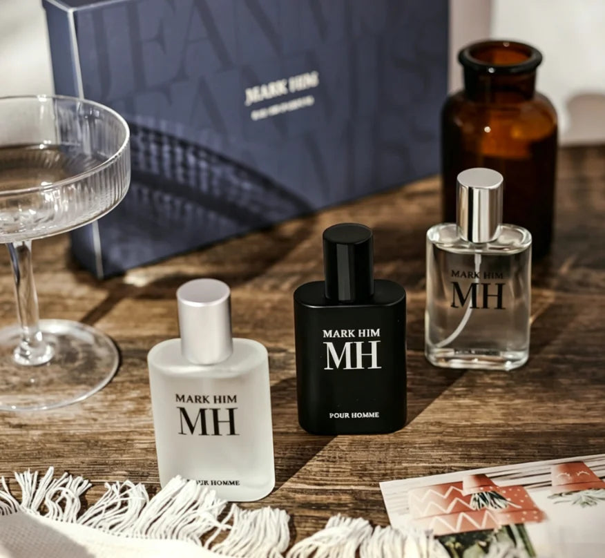 Men's Perfume Gift Set - 4 PCS Long Lasting Woody Citrus Eau De Toilette for Work, Dating, and Casual Use