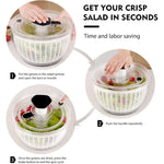 One-Handed Salad Spinner: Effortless Lettuce Dryer for Busy Kitchens