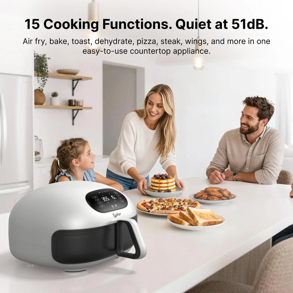 Transform Your Cooking with the Large Smart Air Fryer – 15-in-1 Dual Heating Wonder