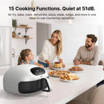 Transform Your Cooking with the Large Smart Air Fryer – 15-in-1 Dual Heating Wonder