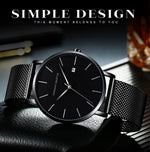 Stylish Men's Casual Leather Wristwatch - Minimalist Elegance for Every Occasion - Lvoris