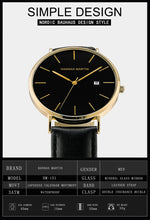 Stylish Men's Casual Leather Wristwatch - Minimalist Elegance for Every Occasion - Lvoris