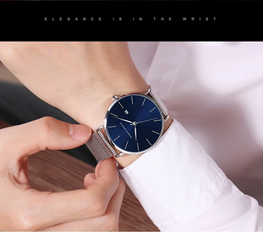Stylish Men's Casual Leather Wristwatch - Minimalist Elegance for Every Occasion - Lvoris