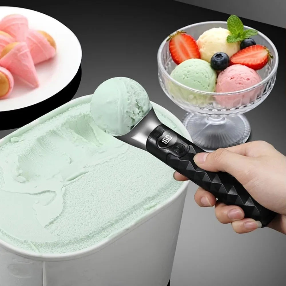 Heated Ice Cream Scoop: Effortless Dessert Serving at Your Fingertips