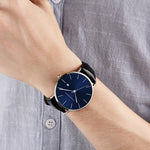 Stylish Men's Casual Leather Wristwatch - Minimalist Elegance for Every Occasion - Lvoris