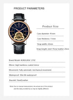 AOKULASIC Men New Mechanical Watch Tourbillon Wristwatch Waterproof Sport Automatic Watches Man Business Clock Relogio Masculino