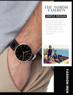 Stylish Men's Casual Leather Wristwatch - Minimalist Elegance for Every Occasion - Lvoris