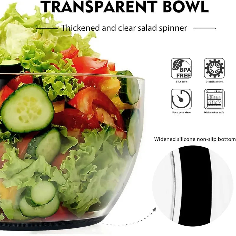 One-Handed Salad Spinner: Effortless Lettuce Dryer for Busy Kitchens