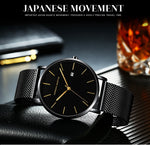 Stylish Men's Casual Leather Wristwatch - Minimalist Elegance for Every Occasion - Lvoris