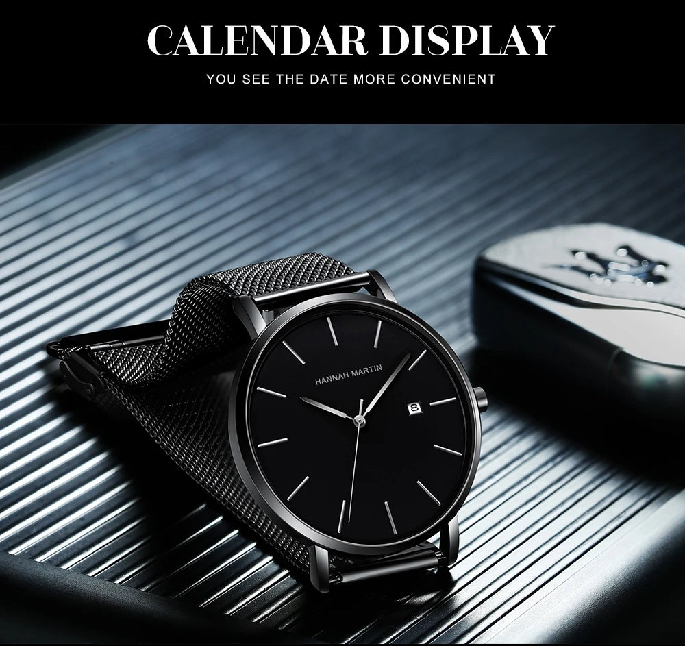 Stylish Men's Casual Leather Wristwatch - Minimalist Elegance for Every Occasion - Lvoris