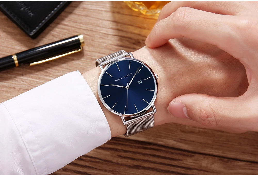 Stylish Men's Casual Leather Wristwatch - Minimalist Elegance for Every Occasion - Lvoris