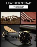 Stylish Men's Casual Leather Wristwatch - Minimalist Elegance for Every Occasion - Lvoris