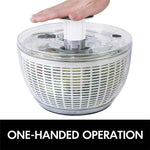 One-Handed Salad Spinner: Effortless Lettuce Dryer for Busy Kitchens