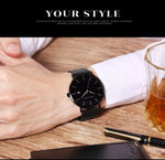 Stylish Men's Casual Leather Wristwatch - Minimalist Elegance for Every Occasion - Lvoris