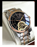 AOKULASIC Men New Mechanical Watch Tourbillon Wristwatch Waterproof Sport Automatic Watches Man Business Clock Relogio Masculino