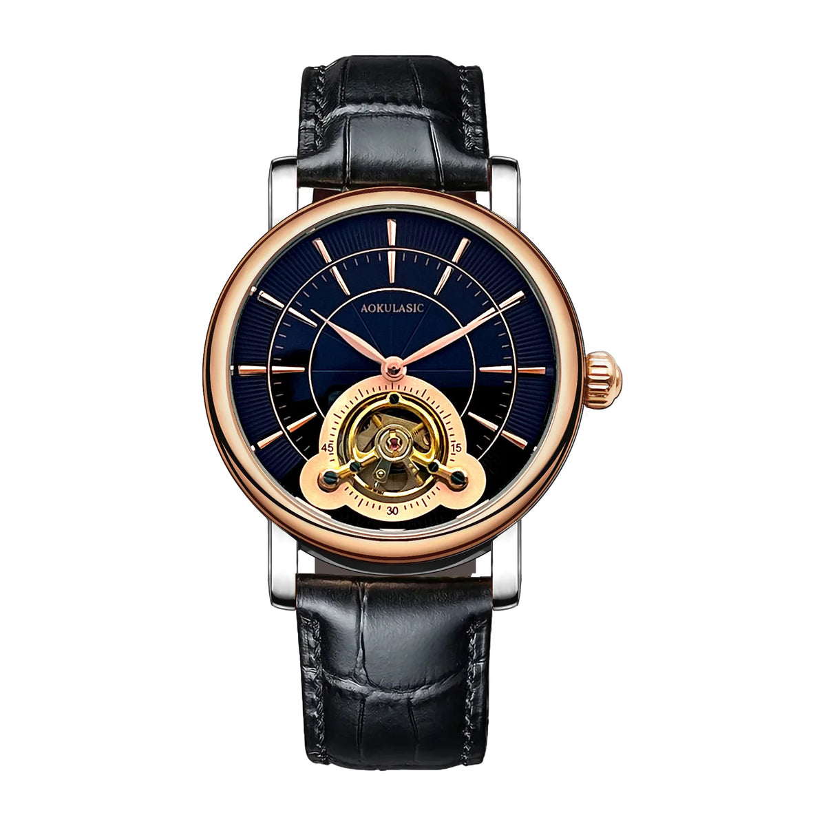 AOKULASIC Men New Mechanical Watch Tourbillon Wristwatch Waterproof Sport Automatic Watches Man Business Clock Relogio Masculino