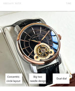 AOKULASIC Men New Mechanical Watch Tourbillon Wristwatch Waterproof Sport Automatic Watches Man Business Clock Relogio Masculino