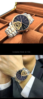 AOKULASIC Men New Mechanical Watch Tourbillon Wristwatch Waterproof Sport Automatic Watches Man Business Clock Relogio Masculino