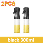 200/300/500mlOil Spray Plastic Household Kitchen Oil Spray Bottle Or Oil Brush Nebulizing Mist Filling Cooking Dual Use BBQ
